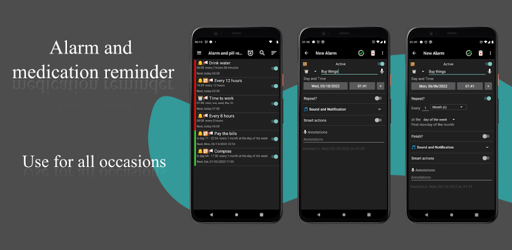 Alarm And Pill Reminder v1.38.5 MOD APK (Premium Unlocked)