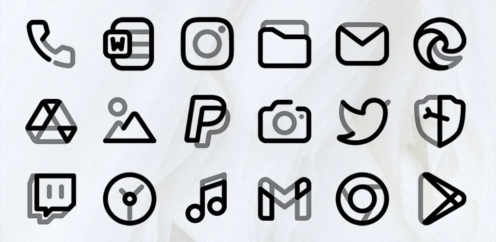 Aline Black: linear icon pack v1.9.8 APK (Full Version)