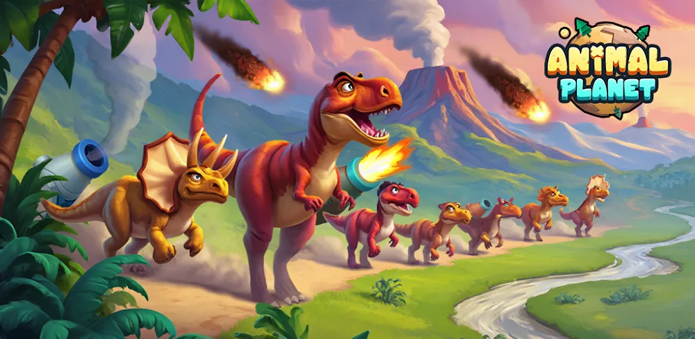 Animal Planet Defense Run v5.7.2 MOD APK (Menu, High Coin, Energy, Attack Multiplier)