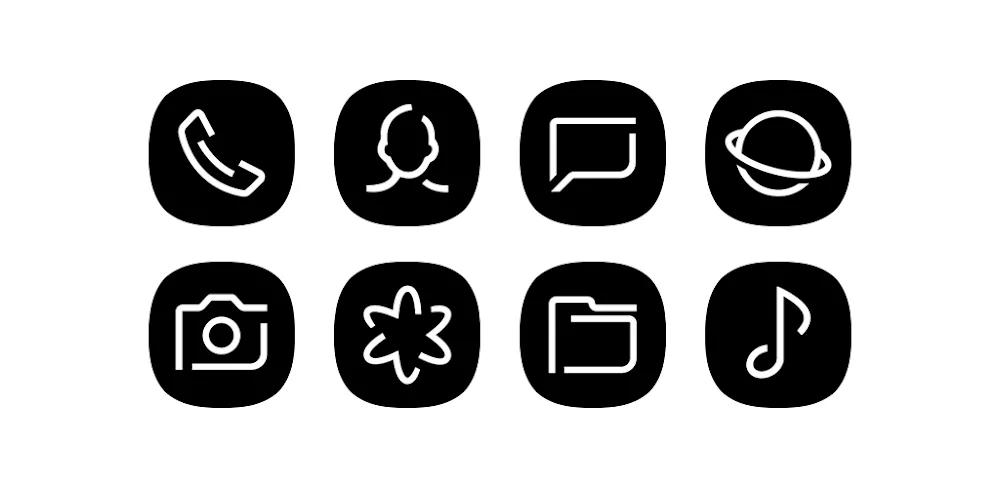 Blaux Black - Icon Pack v1.9.9 APK (Full Version)