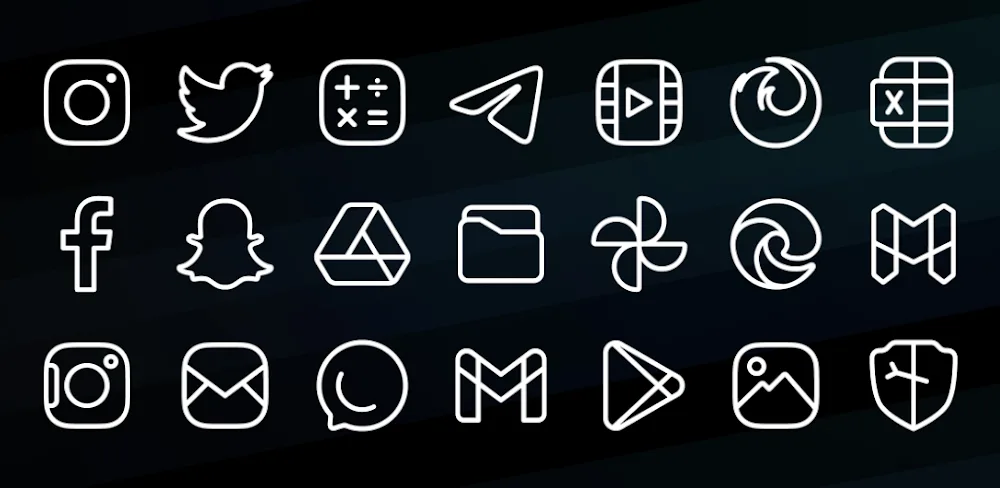Caelus White: linear icon pack v5.1.5 APK (Full Version)