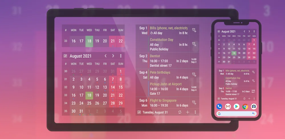Calendar Widget v2026.01.22-305 MOD APK (Premium Unlocked)