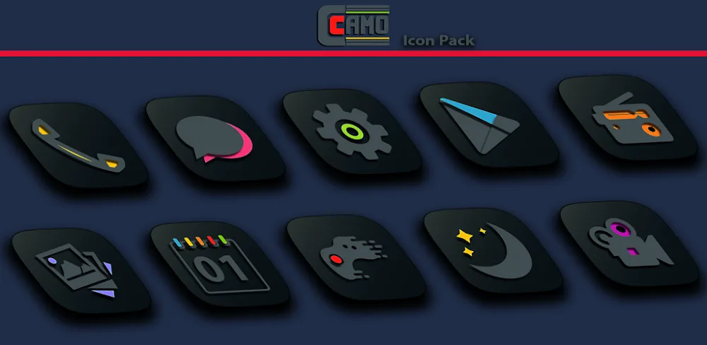 Camo Dark Icon Pack v1.7.4  APK (Full Version)