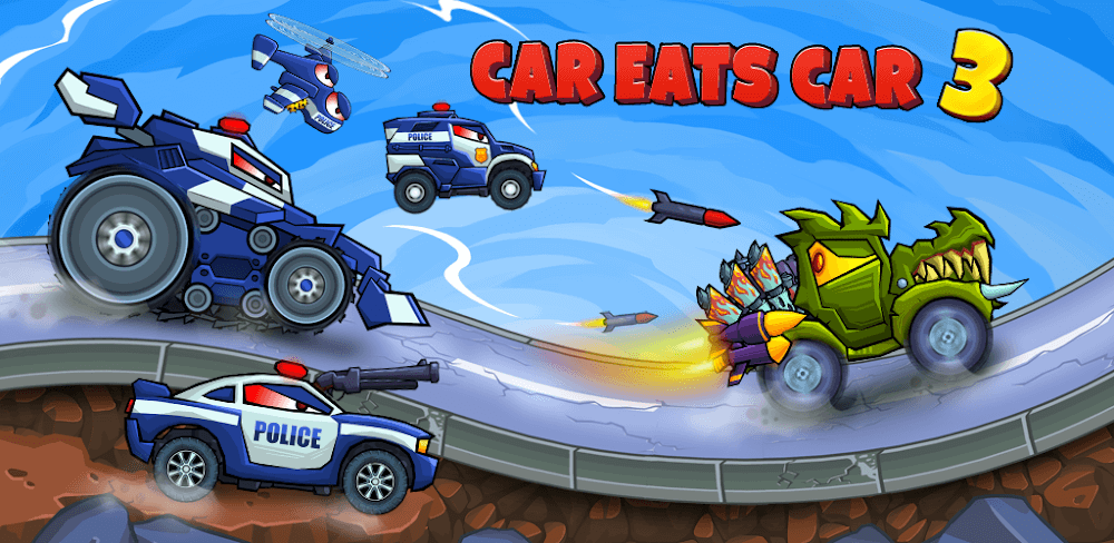 Car Eats Car 3 Hill Climb Race MOD APK v4.1.0 (Unlimited Money/Gasoline)