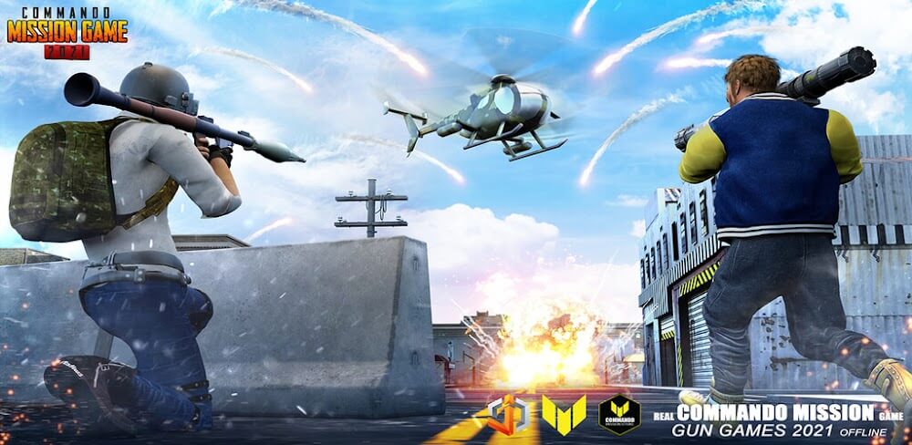 Commando Gun Shooting Games 3D v5.1 MOD APK (One Hit, Ammo, Speed)