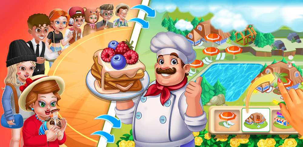 Cooking Town v1.23.11 MOD APK (Unlimited Gems, Hearts)