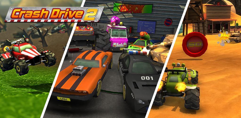 Crash Drive 2 v3.90 MOD APK (Unlimited Money, Levels, Speed)