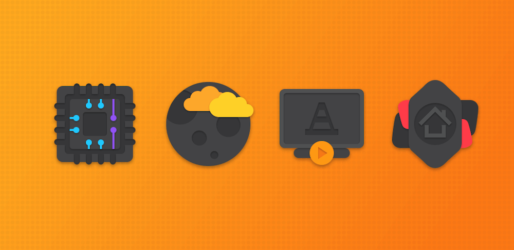 Crispy Dark: Icon Pack v4.4.0 (Patched)
