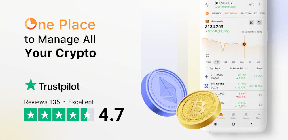 Crypto Tracker - Coin Stats v5.21.3 MOD APK (Pro Unlocked)