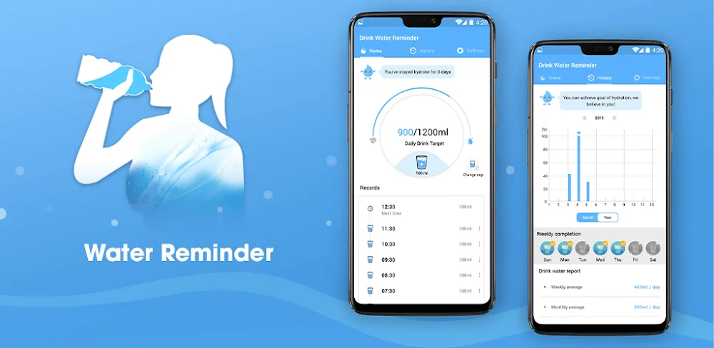 Drink Water Reminder v47.0 MOD APK (Premium Unlocked)