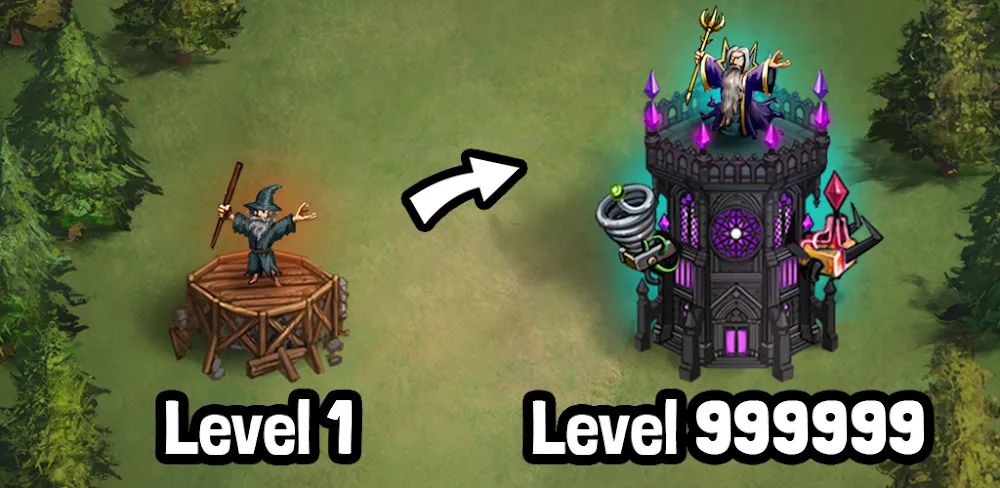 Evil Tower - Idle Defense TD v0.8.1 MOD APK (Menu, Unlimited Gem, God Mod)
