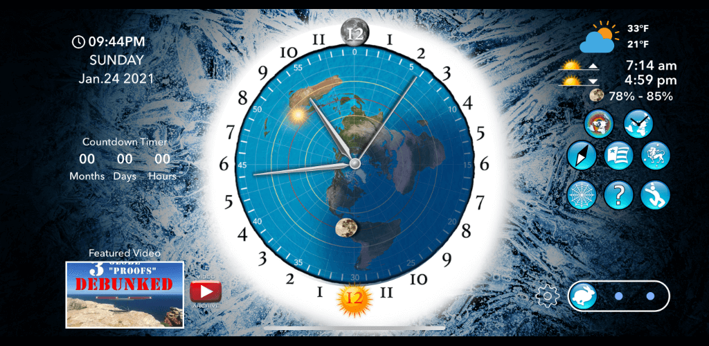 Flat Earth Sun Moon & Zodiac Clock v5.11.22 APK (Patched)
