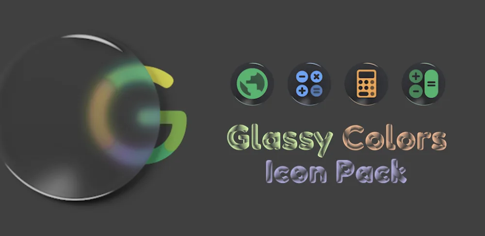 Glassy Colors Icons v1.1.0 APK (Full Version)