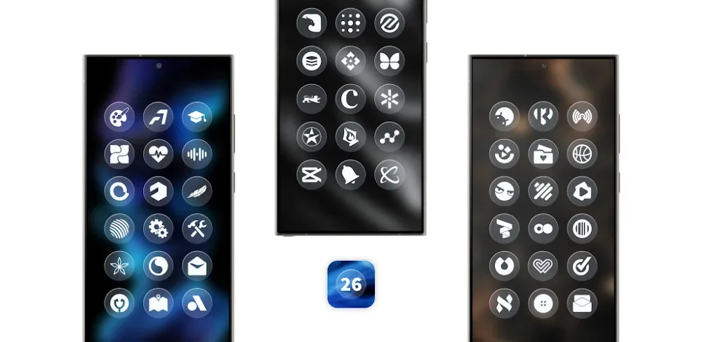 Glassy Round OS Icon Pack v6.1 APK (Full Version)