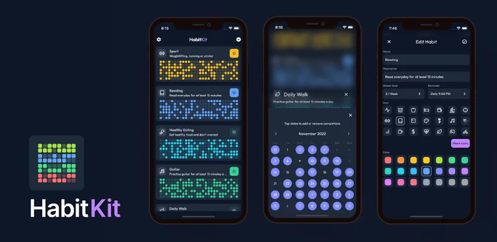 HabitKit v1.14.4 MOD APK (Premium Unlocked)