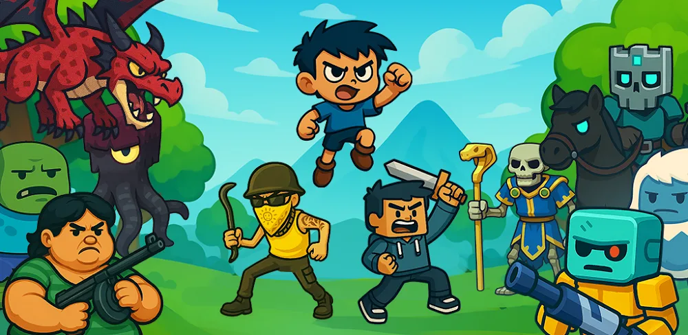 Heaven's Horde-Idle Roguelite v1.2.9 MOD APK (Menu, Currencies, One Hit)
