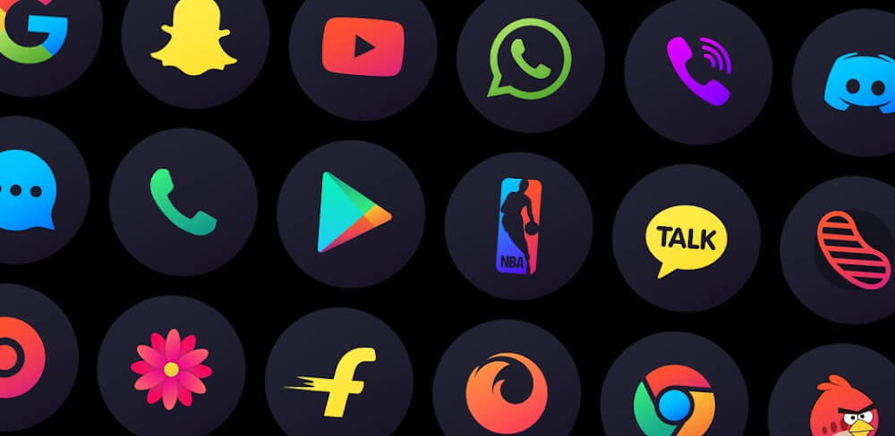 Hera Dark: Circle Icon Pack v7.0.2  APK (Patched)
