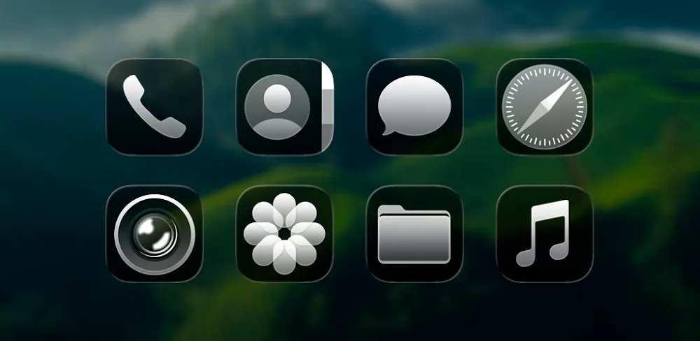 iGlassOS Dark - Icon PackEatos v1.3.0 APK (Full Version)