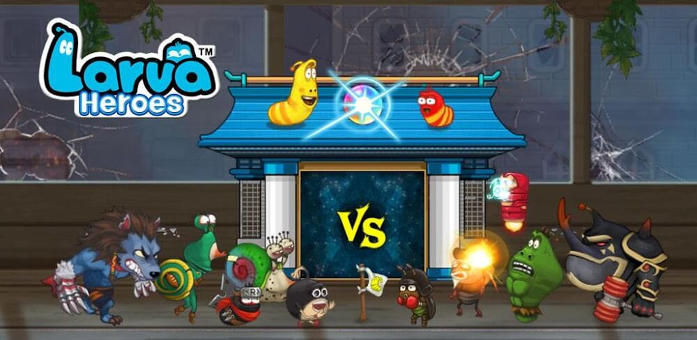 Larva Heroes: Battle League v 2.7.9 MOD APK (Free Buy Heros, Upgrade, Mega Menu)