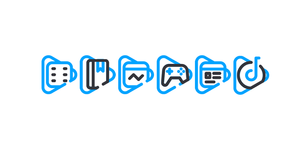 Lineblack - Blue icon Pack v2.1 APK + MOD (Paid)