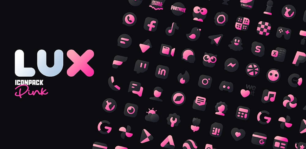 LuX Pink IconPack v4.1 APK (Patched)