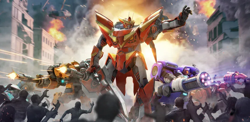 Mech Assemble: Zombie Swarm MOD APK V1.6.39  (Menu MOD, Game Speed, NO ADS)