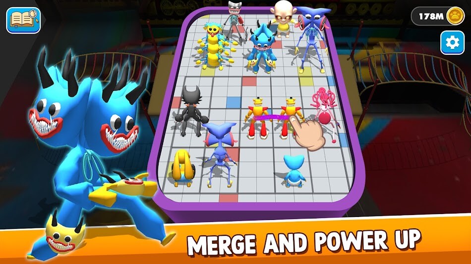 Merge Master Blue Monster v3.47.0 MOD APK (God Mod, 1 Hit Kill, High Reward)