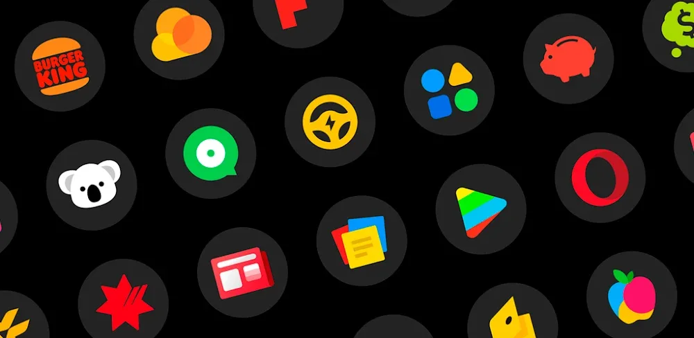 MiDark - Icon Pack (Round) v1.4.6 APK (Full Version)
