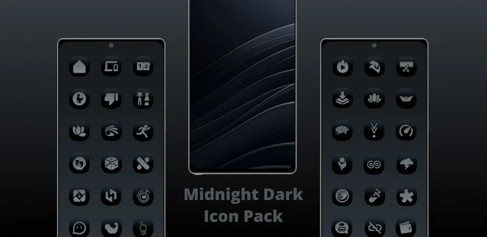 Midnight Dark Icon Pack v6.1 APK (Full Version)