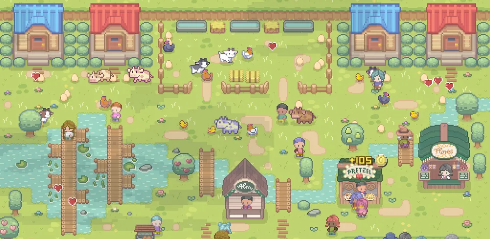 Mini Farmstay : Pixel Farm v5.12 MOD APK (Menu, High Money, Hearts Gain)