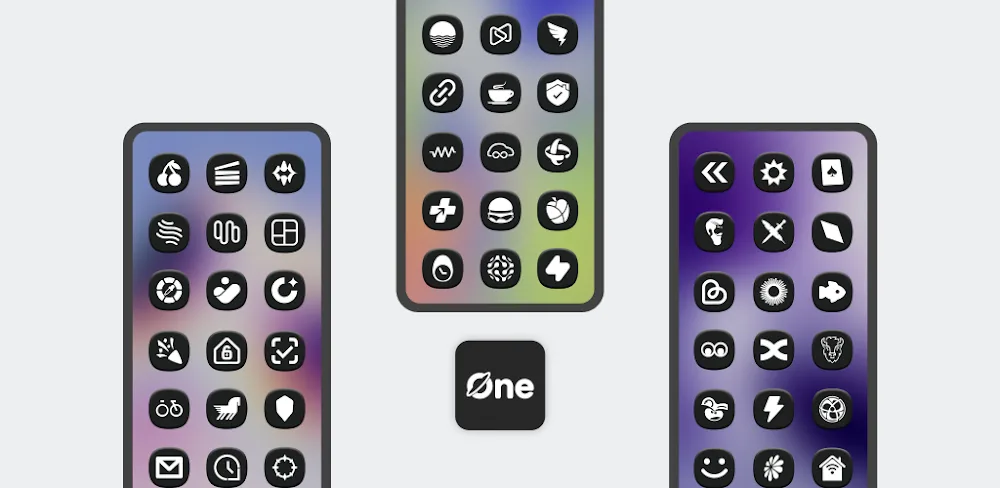 One 3D Dark Icon Pack v6.1 APK (Full Version)