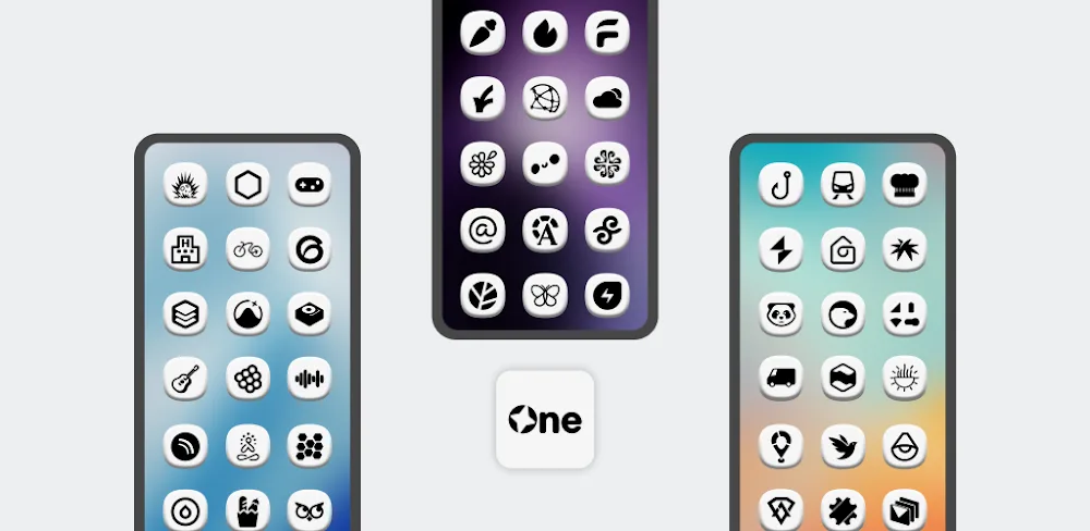 One 3D White Icon Pack v6.1 APK (Full Version)