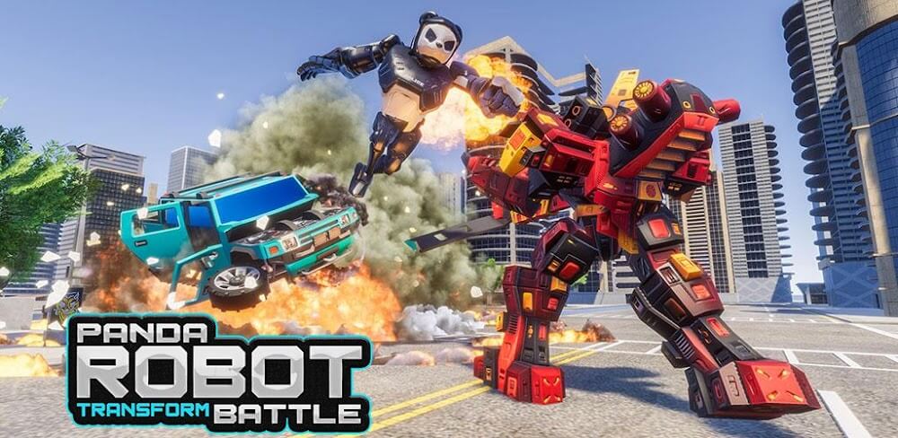 Panda Robot Car: Robot Games v6.4 MOD APK (Dumb Enemy)