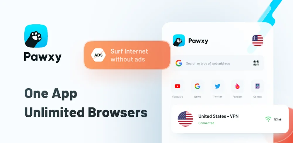 Pawxy VPN v1.12.2 MOD APK (Premium Unlocked)