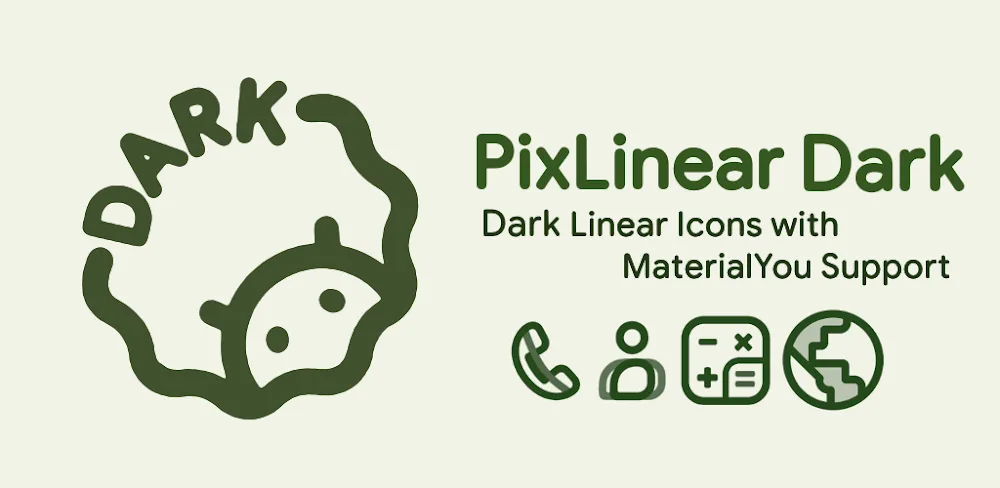 PixLinear Dark Icon Pack v1.8 APK (Full Version)