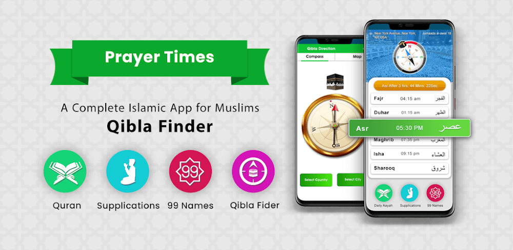 Prayer Times: Qibla Finder v20.1.39 MOD APK (Premium Unlocked)