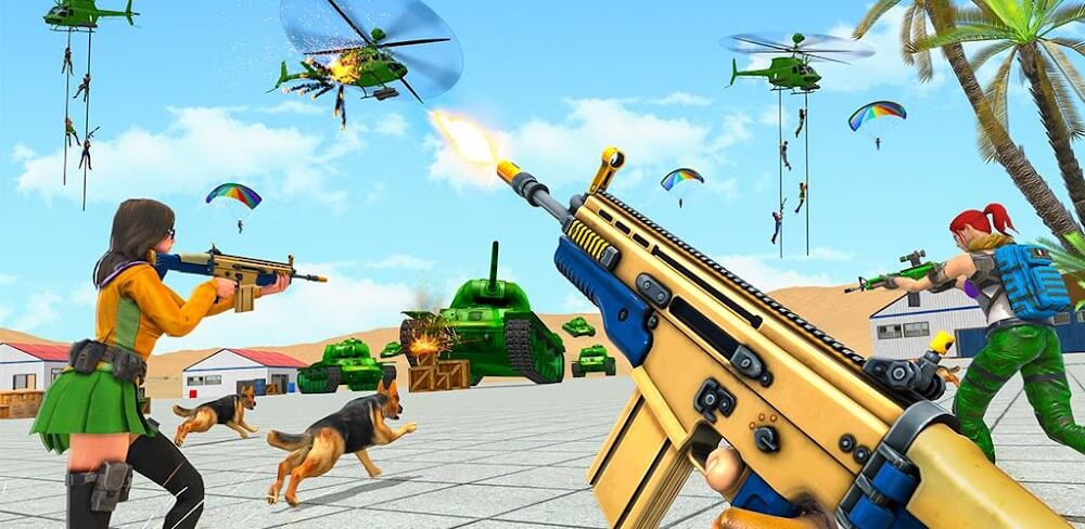 Real Commando Fps Shooting v1.24 MOD APK (Dumb Enemy)