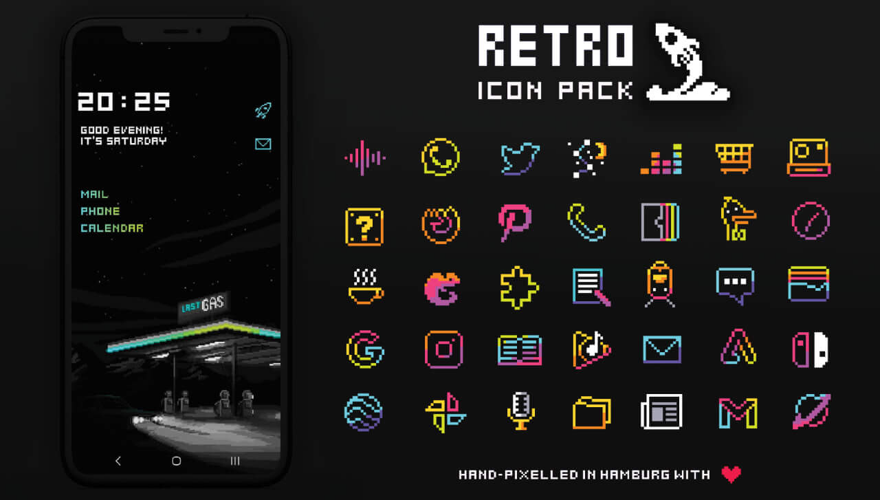 Retro Mode - Icon Pack Neon v2.1.0 APK (Full Version)