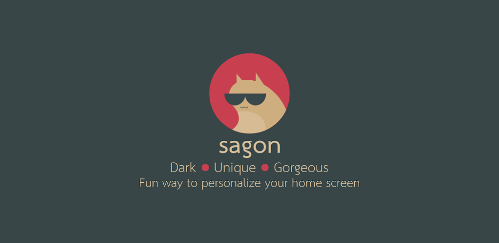 Sagon: Dark Icon Pack APK v16.8 (Full Version)