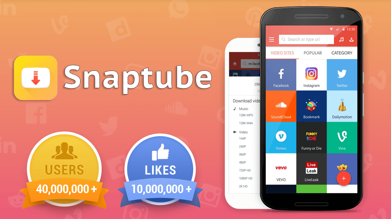 SnapTube v7.55.1.75502401 MOD APK (VIP Unlocked/AD-Free)
