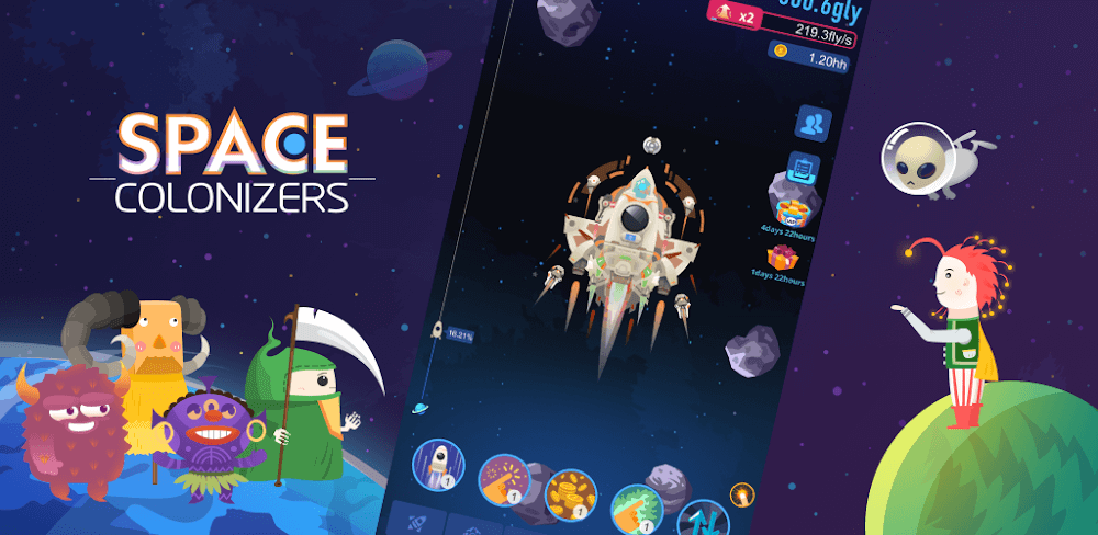 Space Colonizers Idle Clicker v1.24.0 MOD APK (Free Upgrades)