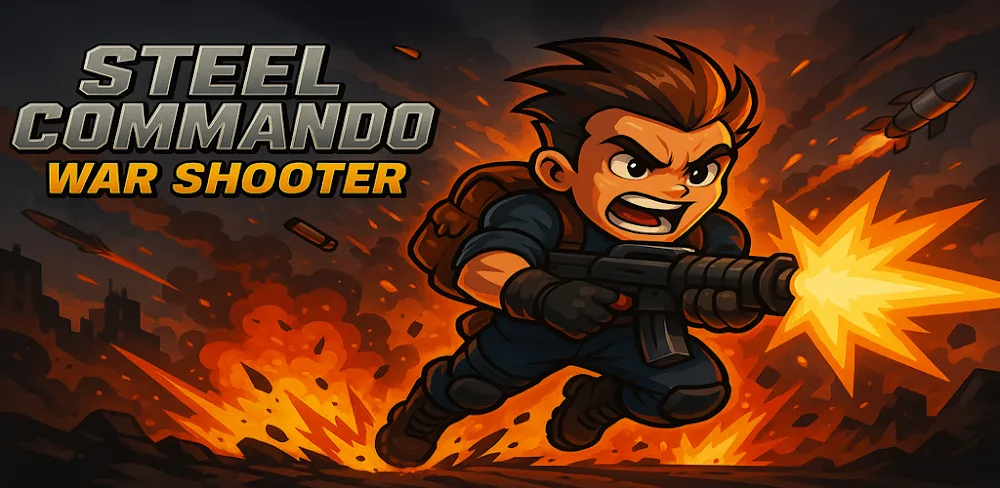 Steel Commando: War Shooter MOD APK V1.7  (Menu MOD, Game Speed, Unlimited Tickets)