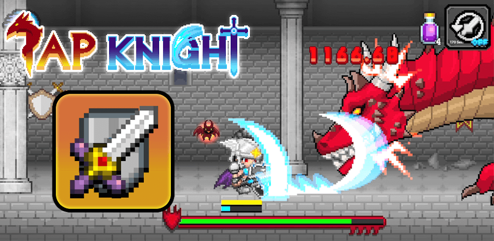 Tap Knight: Dragon's Attack v1.1.19 MOD APK (God Mode/One Hit/Diamonds)