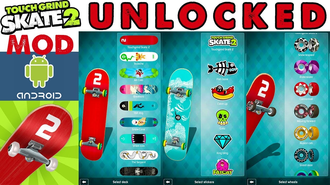 Touchgrind Skate 2 v1.7.0 MOD APK (Unlocked)