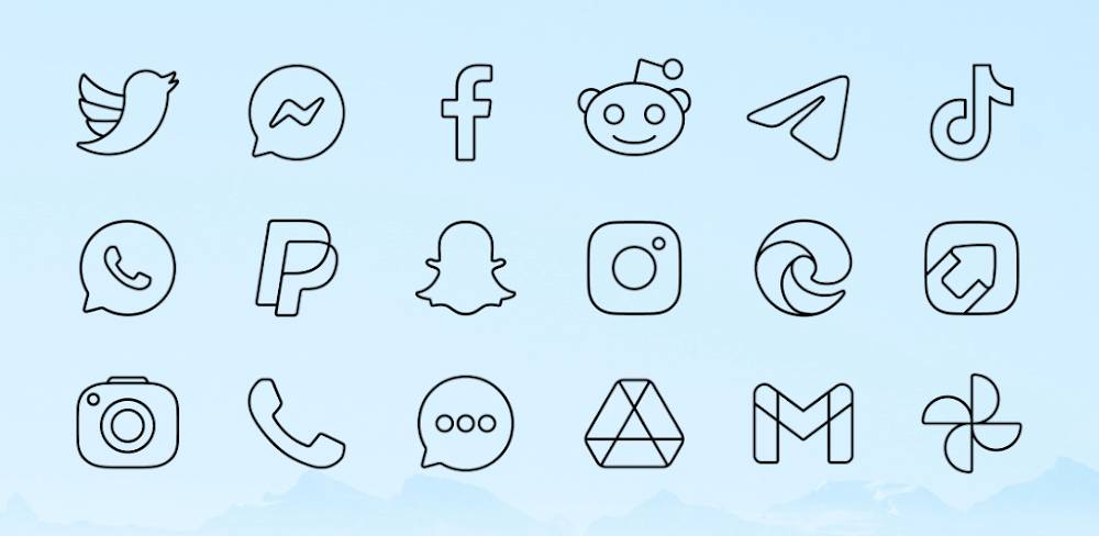 Vera Outline Black: Icon Pack v6.3.2 APK (Patched)
