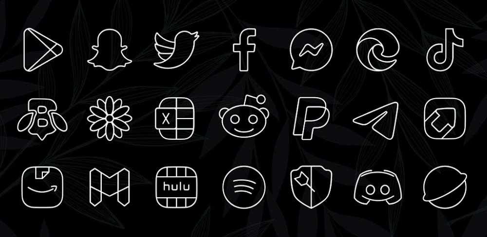 Vera Outline White Icon Pack v6.3.2 APK (Patched)