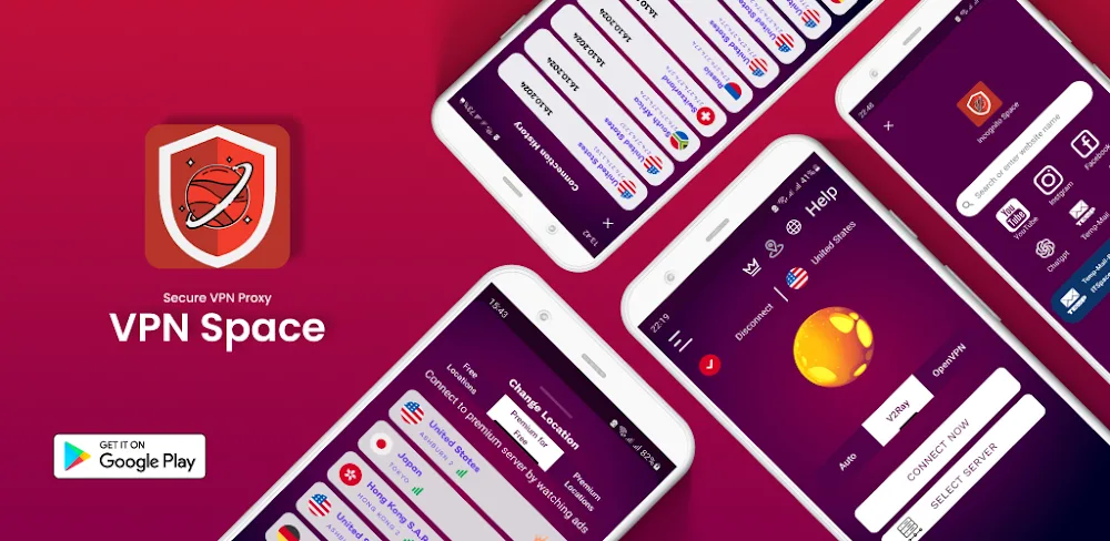 VPN Space - Secure VPN Proxy v1.6.8 MOD APK (Premium Unlocked)