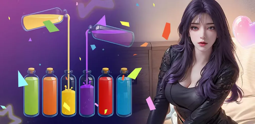 Water Sort: Romance Girl v1.0.0 MOD APK (Menu, Unlimited All)