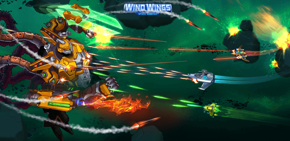 WindWings: Space Shooter MOD APK v1.3.116 (Menu, Money, God Mode)