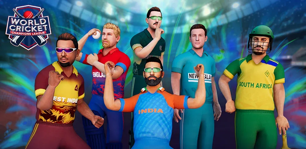 World Cricket Champions League v1.3.0.36 MOD APK (Mega Mod, Always Six, Out, Dumb Fielders)